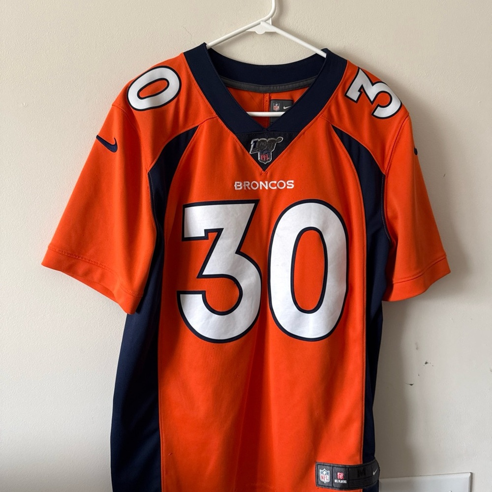 Men's Nike Phillip Lindsay #30 Denver Broncos Vapor Lmtd 100th Jersey Sz M RARE
